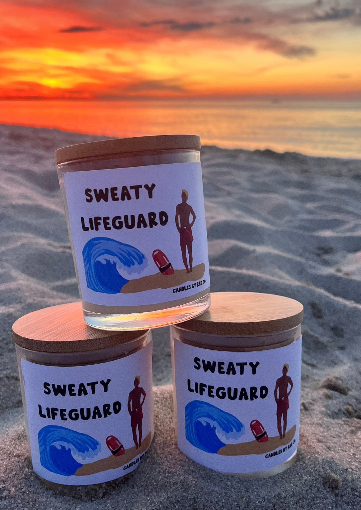 The "Sweaty Lifeguard" Soy Candle