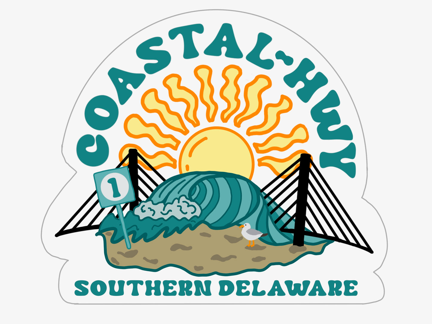 Coastal-Hwy Sticker